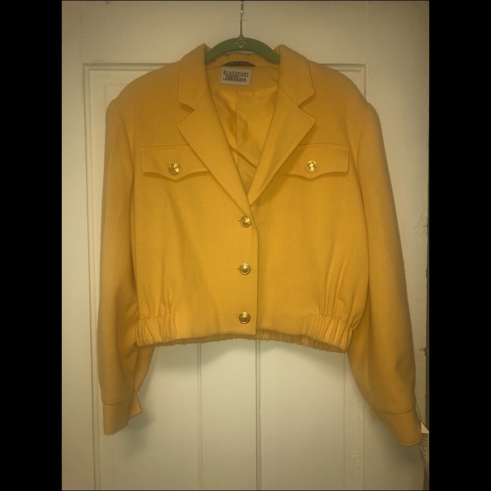 Blassport by Bill Blass Bomber style Wool Jacket